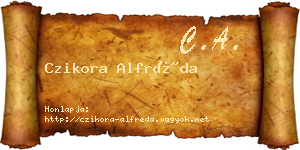 Czikora Alfréda névjegykártya